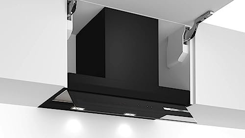 Campana decorativa integrada 60cm BOSCH DBB67AM60 con 3 niveles de extracci+¦n Cristal Negro