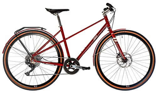 Cooper CL-7E (E-Bike mit 7-Gang-Microshift-Schaltwerk, Brooks-Sattel, Zehus Bike Gen2 Heckmotor, Rekuperation, Rahmenhöhe 48cm) Farbe: Rot