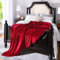 JIAHANNHA Flanell-Fleecedecke, Queen-Size-Größe, rot, 228 x 228 cm, Decken für Couch, Sofa, Bett, 280 g/m², superweiche Plüsch, gemütlich und luxuriös, warme Bettdecke für alle Jahreszeiten