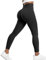 Yiifit Sport Leggings Damen Booty Scrunch Push Up High Waisted Nahtlose Gym Leggings Black Small