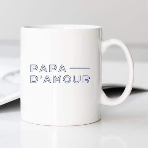 Ma petite tribu Mug Papa D Amour Ligne - Mug céramique imprimé en France de la Marque