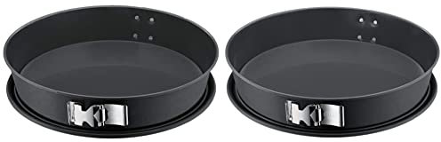 ORIGINAL KAISER La Forme Plus Springform-Backblech konisch 30 cm, 31 x 7.2 x 30.7 cm & La Forme Plus Springform-Backblech konisch 32 cm, SafeClick-Verschluss, runde Backform Käsekuchen