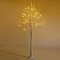 COSTWAY Albero Artificiale Illuminato con Rami di Betulla, Albero di Natale Bianco con Luci LED Calde e Bianche, Decorazione per Interno per Natale Pasqua Matrimonio (150cm)