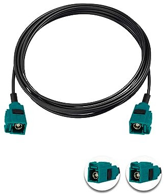 Vecys Fakra Z Kabel Fakra Z Weiblich zu Fakra Z Weiblich RF Koaxialkabel 6.6ft/2m Fakra Z Weiblich Fahrzeug Auto Antenne Verlängerungskabel RG174 für Auto Stereo GPS Navigation