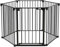 The Fellie Metal Fire Guard Safety Gate, Stair Gate for Dogs & Doorways, 6-Panel Foldable Dog Gate with Automatic Closing, Playpen Safety Barrier Room Divider for Pets/Child/Christmas Tree,74cm Tall