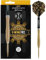 Harrows V-Wing 90% Tungsten Steel Tip Darts Set | Erhältlich in 21g, 23g & 25g | Inklusive gebogenem 'V-Wing' Barrel, Midi Supergrip Carbon Schäfte & Neue Harrows Anniversary 100 Mikron Flights (23g)