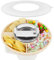 Musiwanna Snack Tray with Lid for Stanley Cup 40oz/1.18L, ONLY for 40OZ, Snack Bowl Compatible with 40oz Tumbler, Silicone SnackHolder with 4 Compartments, SnackPlate, SnackStorage Top Ring (White)