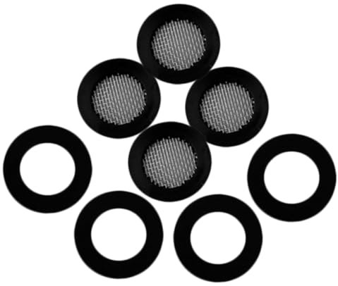 Homoyoyo 4 Sätze Duschkopffilter Unterlegscheiben Gummidichtung Duschwand Bildschirmfilter Sanitärinstallationssatz Für Waschbecken Sieb Rostfreier Stahl Silikondichtung