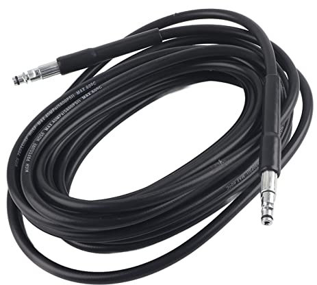 Tubo per Idropulitrice Professionale, Treccia in Acciaio, 10 Metri, Compatibile con Serie K2 K3 K4 K5, con Adattatore per Pulizia ad Alta Pressione