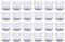 pajoma® Teelichthalter 24er Set aus Grauglas - H 6.5 Ø 7.2 cm | Kerzengläser für Teelichter, Geburtstag, Urlaub, Party, Dekoration