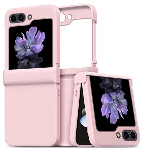 ZCDAYE Cover per Samsung Galaxy Z Flip 6, PC Solido Samsung Galaxy Z Flip 6 Cover per cellulare Antiurto Custodia a libro per Samsung Z Flip 6, Rosa