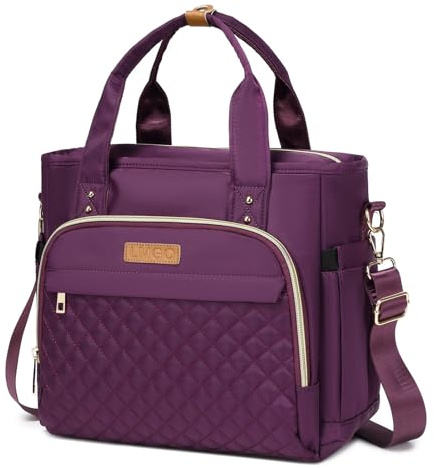 LMGO Damen Handtaschen Schultertasche Wasserdicht Nylon Casual Multifunktionale Umhängetaschen Damen Hobos Schultertasche Shopper Tasche – ideal für Uni, Arbeit, Reisen & Einkaufen (Violett)