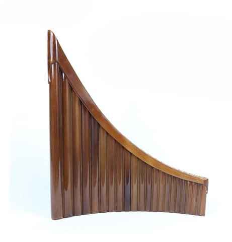 Pan Flute Wooden Support Type C/G 22 Pipe Beginner Professional Pan Flute National Musical Instrument(C)