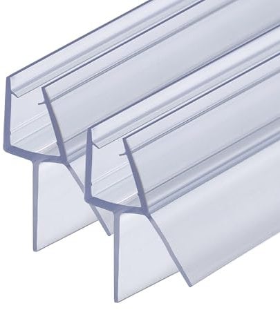 QOROCO Joint de douche, 2 x 80 cm, pour portes en verre de 4 à 6 mm, étanche, installation facile