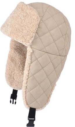 TAGVO Winter Warme Trapper Mütze für Herren und Damen, Dicke Fliegermütze mit Ohrklappen, Stilvolle Russische Ushanka Bombermütze, Winddichte Fleecegefütterte Wintermütze für kaltes Wetter im Freien