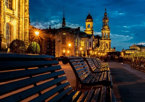 CALVENDO Poster 42,0 x 29,7 cm Querformat Gute Nacht Elbflorenz...| Bilder, Kunstdruck, Wandbild, Wanddeko, Prints ohne Rahmen