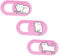 Mikikit 3Pcs Cat Pattern Webcam Cover Camera Protector for Laptop Mobile Phone Tablet Fashionable Anti-peeping Camera Cover with Rhinestone Design