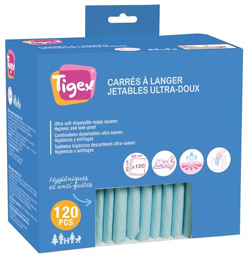 Tigex Cambiador Desechable para Bebé | 120 unidades