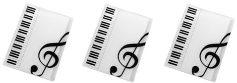 Pqahffowr 3PCS Sheet Music Folder Staff Music Folder, Piano Score Folder,Fits Size A4, Writable & Detachable Choir Folder Easy Install A