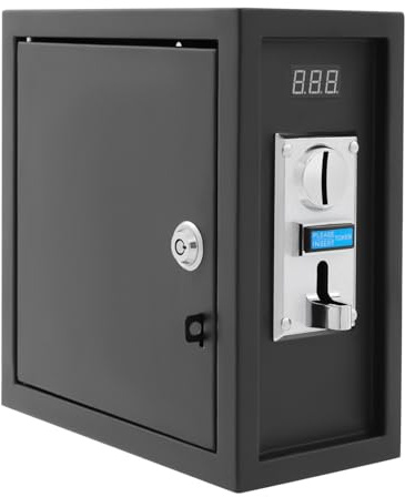 1250W Münzbetätigte Zeitschaltuhr Steuerbox, 220V Schwarz Metall für Waschmaschine Massagesessel Spielautomaten Öffentliche Bereiche Timer Control Box Elektronisches Gerät