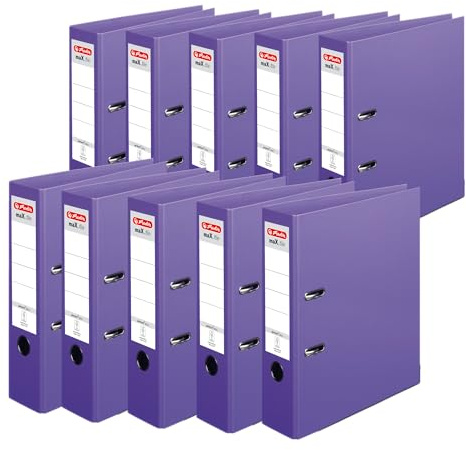 Herlitz Ordner maX.file (8cm protect+, Violett, 10er Pack)
