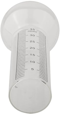Helilyco Ersatzglas für Regenmesser, 35 mm Messskala, wetterfestes Glas, klare Skalierung 1-35 mm, trichterförmige Öffnung, 2 Stück