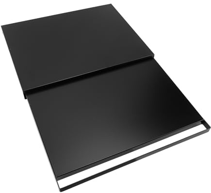 Hztyyier Kaffeemaschinen-Tablett, Großes Fassungsvermögen, Beweglicher Schieber für die Arbeitsplatte der Kaffeemaschine, Einfach zu Bedienen für Kaffeeliebhaber (BLACK)