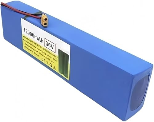 36V 12AH Batterie De Vélo ÉlectriqueBatterie Lithium pour Trottinette Électrique pour Électrique À Moteur 500W -100Wpour Trottinette Pliable (36V 12Ah, XT60)
