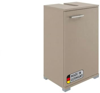 FACKELMANN Easy Waschbeckenunterschrank, 40 cm Breite, Korpus & Front in Kaschmir, Modernes Design, Made in Germany, Viel Stauraum