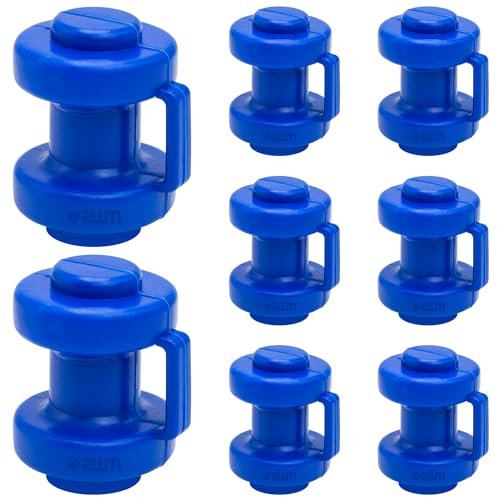 awm Trampolin Endkappen Set *BLAU 8 Stück Schutzkappen 25 mm - Innenliegend - Sicherheitsnetz Kappen Abschlusskappen *INNEN
