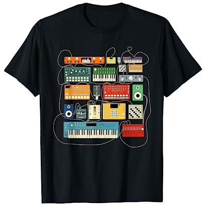 Elektronische Musiker Synthesizer und Drum Machine Dj T-Shirt