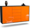 Dekati Sideboard Pembroke Pines hängend (136x77x35cm) Korpus anthrazit matt - Front Hochglanz Orange - Push to Open - Leichtlaufschienen