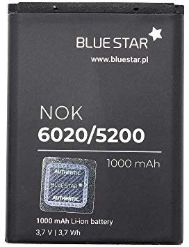 Bluestar Akku Ersatz kompatibel mit Nokia 3220 3230 5140 5140i 6020 6021 6060 6070 7360 N90 1000mAh 3,6V Li-lon Austausch Batterie Accu BL-5B