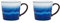 Denby - Blue Haze Large Coffee Mug Set of 2 - 400ml Stoneware Tea Mug Set - Dishwasher Safe, Microwave Safe