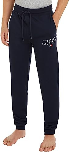 Tommy Hilfiger Uomo Pantaloni da Jogging Sweatpants Lunghi, Blu (Desert Sky), L