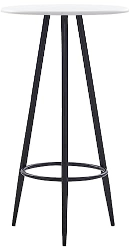 vidaXL Bartisch Bistrotisch Stehtisch Esstisch Tisch Partytisch Küchenbartisch Küchentisch Tresentisch Bartresen Weiß 60x107,5cm MDF