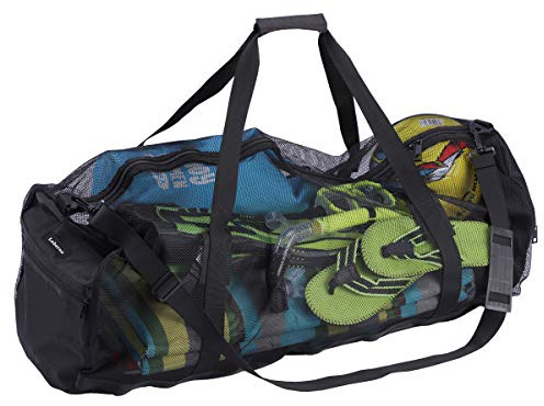 Leberna Extra Large Mesh Duffle Bag for Scuba Diving, Snorkeling, Camping