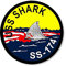 Sticker-Designs 10cm! Klebe-Folie Wetterfest Made-IN-Germany Navy USS Shark SS-174 UV&Waschanlagenfest Auto-Aufkleber Profi-Qualität! F3385