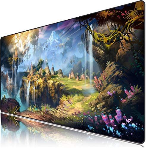 Tapis de souris de jeu,grand motif étendu,bords cousus antidérapants,tapis de souris XXL long,tapis de clavier de bureau,base antidérapante,résistant à l'eau,pour le travail et les jeux 400x800x3mm