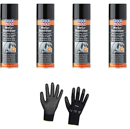 Iloda 4xOriginal Liqui Moly 300ml MoS2-Rostlöser 1614 Schutzhandschuhe