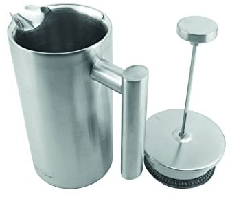 Pressstempelkanne Monza Edelstahl mit Isolierfunktion/Doppelwandig (Silber, 1000 ml)