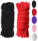 WUWYOUWL Weiches Baumwollseil, 10 m / 8 mm Universal-Seil-Handwerksseil, Dicker Baumwollfaden (Schwarz+Rot)