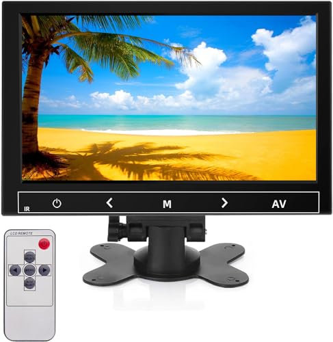 Mini Monitor 10,1 pulgadas,1280 x 800 pantalla Raspberry Pi , pantalla IPS con HDMI USB VGA AV BNC - Monitor portátil para oficina/negocio/ordenador, cajas de TV, DVR, dispositivos de juegos AISHICHEN (7-1024x600P)