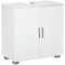 kleankin Mobile Sotto Lavabo Bagno Salvaspazio a U con 2 Ante e Ripiano Interno Regolabile, 60x30x60cm, Bianco