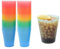 8around-50 Plastikbecher Wiederverwendbare,500 ml,Farbige,Party Becher, Mehrwegbecher,Trinkbecher.Cocktailbecher für Cocktails,Slushy,Bier.
