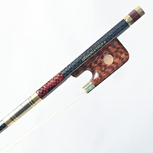 ARTIGIANO&VIOLIN Carbon Fiber Cello Bow with Snakewood Frog AW-203