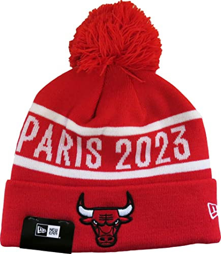 New Era NBA Paris Game Team Bobble Beanie, Chicago Bulls, Einheitsgröße