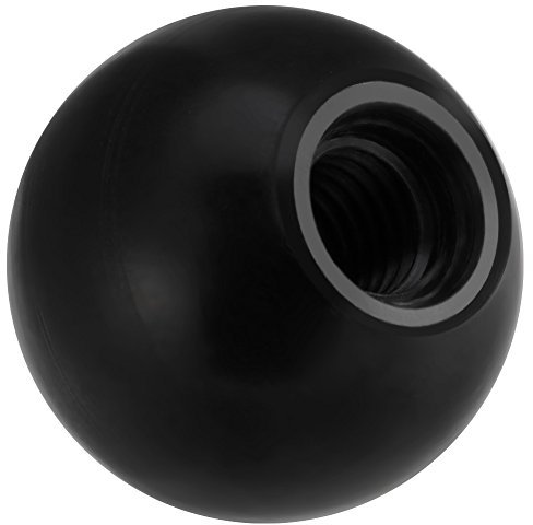 Kunststoffknöpfe Rollstuhl-Joystick-Knopf-Kugelgriff Schwarz,10 Stück Universal-Drehmaschine Traktor-Maschinen-Kunststoff-Rundkugel-Knopf-Griff Schwarz-rote Farbe (Schwarz)