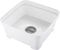 Minky Washing Up Bowl with Sink Plug Strainer, Multipurpose Square Basin, White, 11L, UK Made