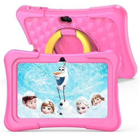 Pritom K7 Pro Kids Education Tablet PC, 7,0 pulgadas, 2 GB + 32 GB, Android 11 Allwinner A100 Quad Core CPU, soporte 2.4G WiFi / Bluetooth / Dual Camera, versión global con Google Play, US Plug (Pink)
